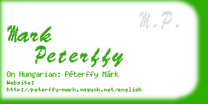 mark peterffy business card