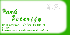 mark peterffy business card